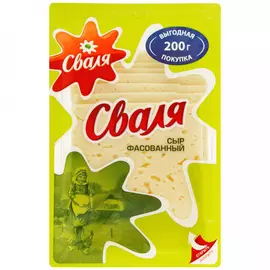 Сыр полутвердый Сваля Тильзитер нарезка 45% 200 г