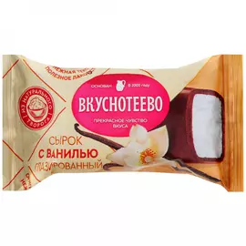 Сырок Вкуснотеево творожный глазированный премиум с ванилью 16% 40 г