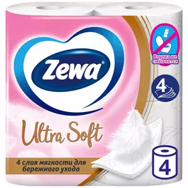 Туалетная бумага Zewa Ultra Soft 4-слойная 4 рулона