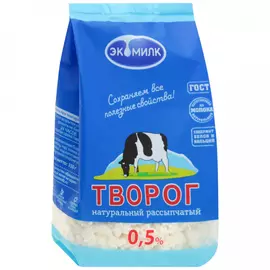 Творог Экомилк натуральный рассыпчатый 0.5% 350 г