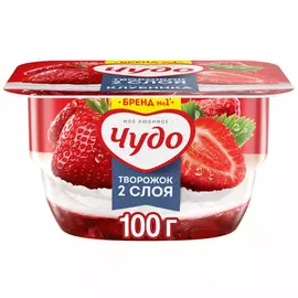 Творожок Чудо взбитый с клубникой 4.2% 100 г