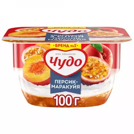 Творожок Чудо взбитый с персиком и маракуйей 4.2% 100 г