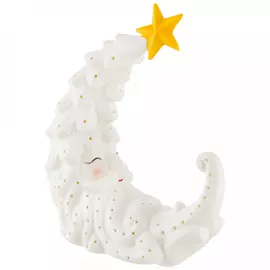 Украшение новогоднее Magic Time Месяц из фарфора со светодиодной подсветкой 17х7х18 см