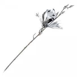 Ветка магнолии Holiday Classics серебряная металлик 67 см