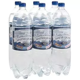 Вода питьевая минеральная лечебно-столовая Липецкий Бювет природная газированная 6 штук по 1.5 л