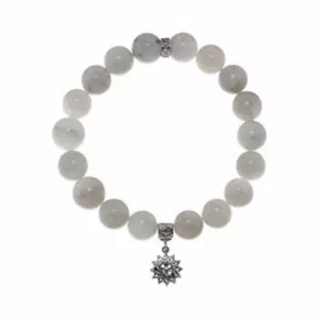 Браслет из Лунного камня на резинке