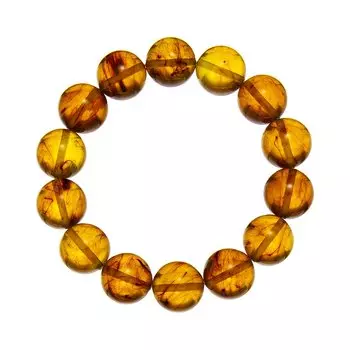 Браслет из янтаря форма "Малый шар"
