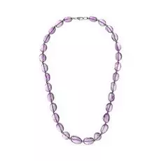 Бусы из аметиста с серебряными бусинами