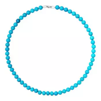 Бусы из Бирюзы (Бразилия), (форма шар 8 мм.)