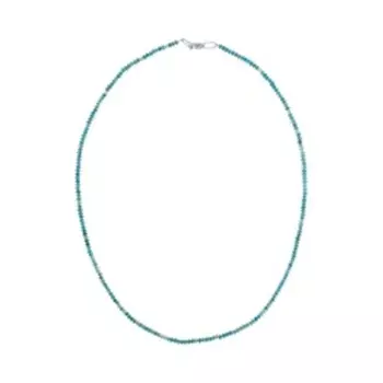 Бусы из голубого апатита