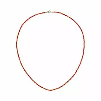 Бусы из коричневого сердолика