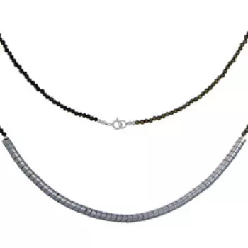 Бусы из пирита, шпинели и гематита