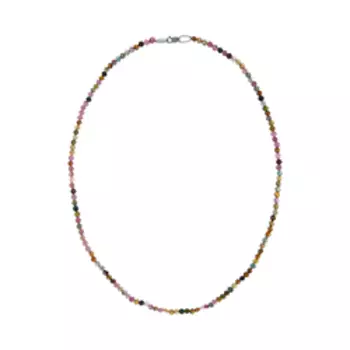 Бусы из разноцветного турмалина