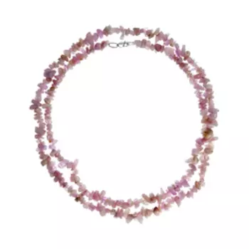 Бусы из розового опала