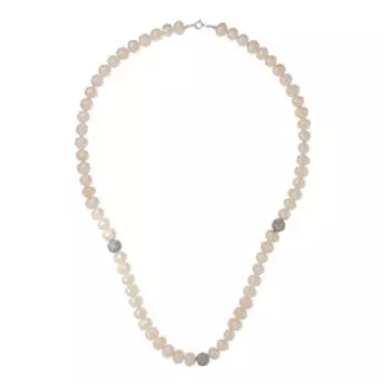 Бусы из Жемчуга культ. белого (8 мм.) и Фианита бесцв.