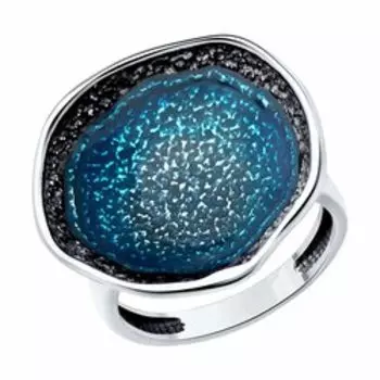 Кольцо из серебра с эмалью