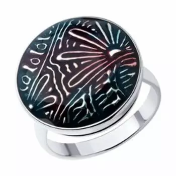 Кольцо из серебра с эмалью