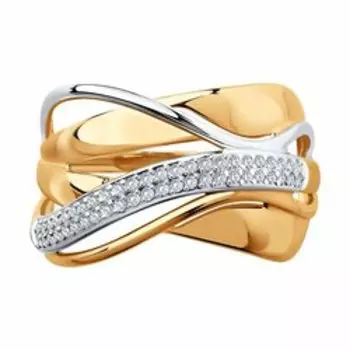 Кольцо из золота с фианитами