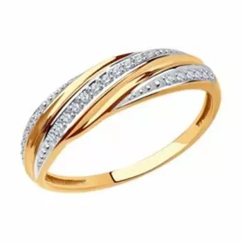 Кольцо из золота с фианитами