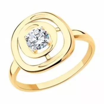 Кольцо из золота с фианитом