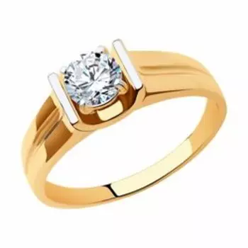 Кольцо из золота с фианитом