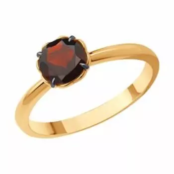 Кольцо из золота с гранатом