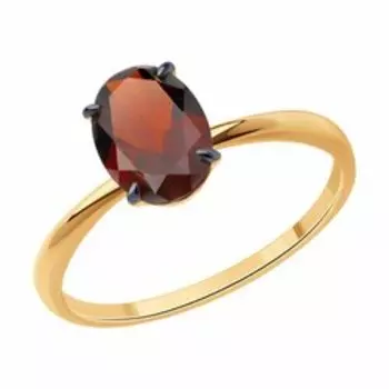 Кольцо из золота с гранатом