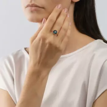 Кольцо из золота с лондон топазом