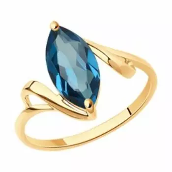 Кольцо из золота с лондон топазом