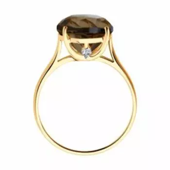 Кольцо из золота с раухтопазом