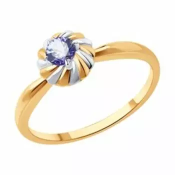 Кольцо из золота с танзанитом