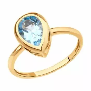 Кольцо из золота с топазом
