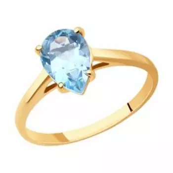 Кольцо из золота с топазом