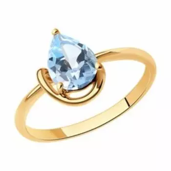 Кольцо из золота с топазом