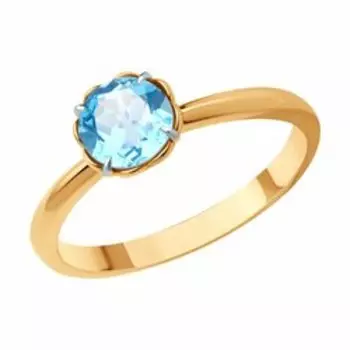 Кольцо из золота с топазом