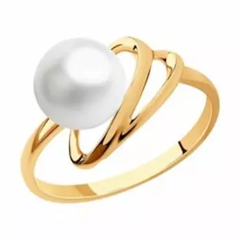 Кольцо из золота с жемчугом