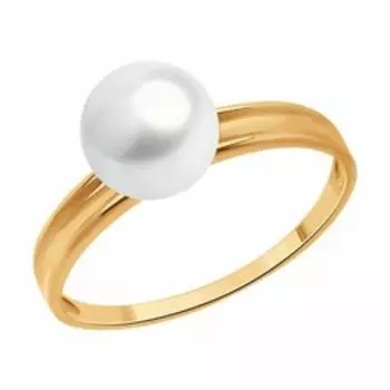 Кольцо из золота с жемчугом
