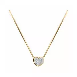Колье из золота с фианитами "Сердце"