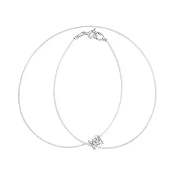 Колье на леске с бриллиантами