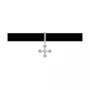 Колье SKLV из серебра с фианитами