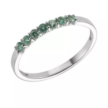 Платиновое кольцо с изумрудами