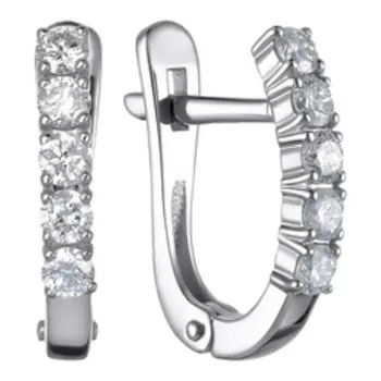 Платиновые серьги с бриллиантами