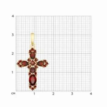 Подвеска из золота с гранатами