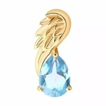 Подвеска из золота с топазом