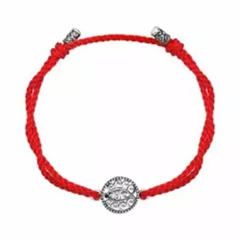 Православный браслет с бриллиантом на красной нити