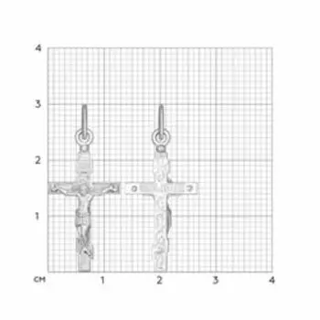 Православный крест из белого золота