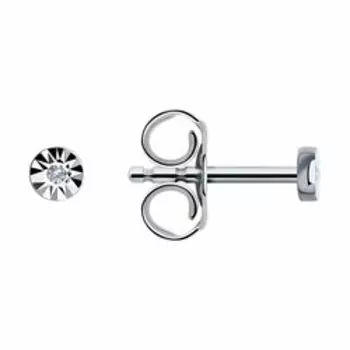 Серьги из белого золота с бриллиантами