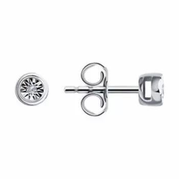 Серьги из белого золота с бриллиантами