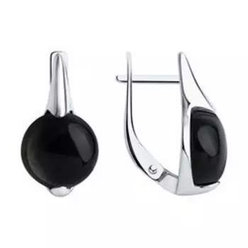 Серьги из серебра с агатами