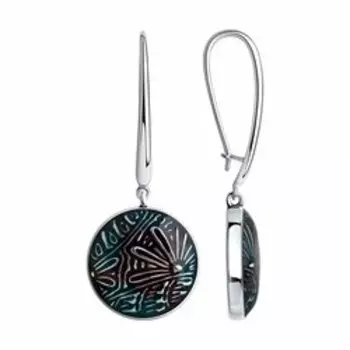 Серьги из серебра с эмалью